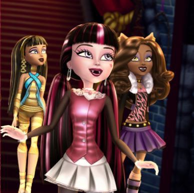 Clawdeen Draculaura Cleo, Best Cartoon Trios, Cleo Draculaura And Clawdeen, Cleo And Draculaura Monster High, Monster High Matching Icons For 3, Best Trio Cartoon, Monster High Trio Pfp, Iconic Trios Movies, Trio Movie Characters