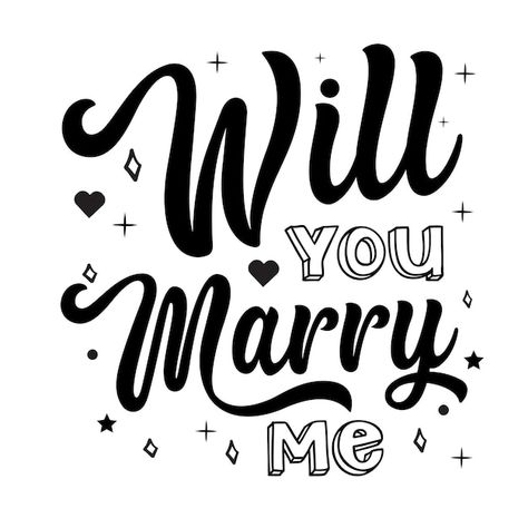 Will you marry me valentines day typogra... | Premium Vector #Freepik #vector #love-typography #love-lettering #love-art #love-quotes Valentines Day Typography, Romantic Lettering, Quotes Romantic, Cute Photography, Love Me Quotes, Disney Scrapbook, Typography Quotes, Marry Me, Premium Vector