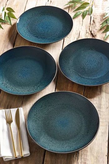 Teal Plates, Blue Cake Stand, Blue Dinner Plates, Plates And Bowls Set, Ceramic Dinnerware Set, Teal Blue Color, Reactive Glaze, Elegant Dinner, Kitchen Cupboard