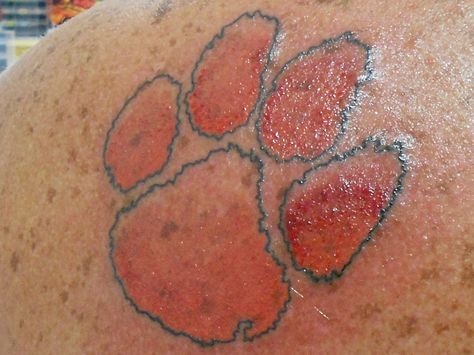 Clemson+Paw+Tattoo | Clemson tiger pride by ~PainforBeauty on deviantART Clemson Tattoo, Tiger Paw Tattoo, Clemson Paw, Clemson Tiger Paw, Paw Tattoos, Tiger Paw, Paw Tattoo, Go Tigers, Clemson Tigers