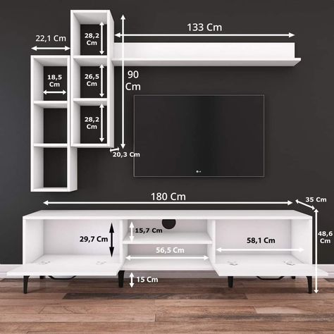 Tv Shelf Design, Tv Dimensions, Diy Solar Power System, Diy Solar Power, Modern Tv Unit Designs, Tv Unit Interior, Unit Interior Design, Tv Unit Furniture Design, Tv Unit Decor