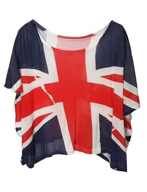 Dark-blue The Union Flag Print Loose Tshirt | SHEIN USA Loose Tshirt, Union Flag, British Flag, Latest T Shirt, The Union, Red Shorts, Fashion Fits, Red Shirt, Union Jack