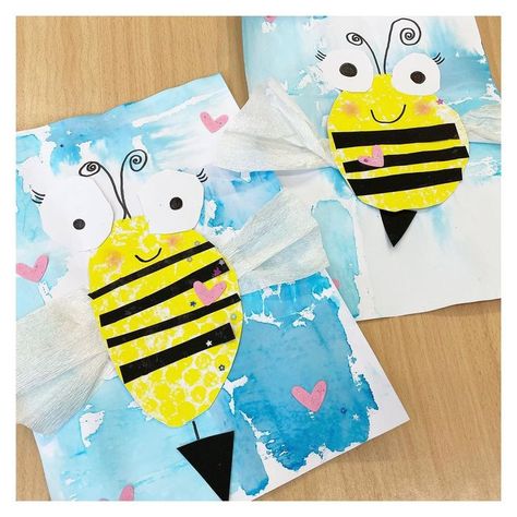 Bee Art Kindergarten, Art Kindergarten Ideas, Bee Craft, Bee Activities, Kindergarten Art Lessons, Spring Art Projects, Kindergarten Art Projects, Ideas For Easter Decorations, Ideas For Easter