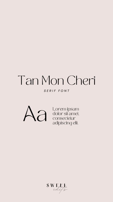 Serif Font - Tan Mon Cheri Tan Mon Cheri Font, Tan Mon Cheri Font Pairing, Tan Pearl Font Pairing, Yoga Tracker, Shirt Reference, Wedding Invitation Fonts, Branding Wedding, Font Combinations, Font Inspiration