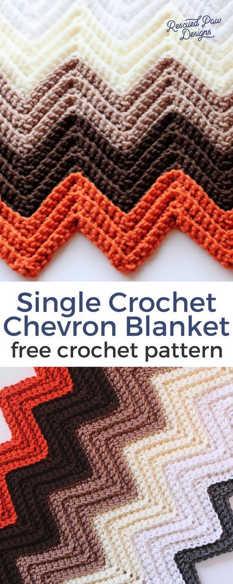 Single Crochet in the Back Loop Crochet Blanket Pattern Back Loop Crochet, Crochet Chevron Blanket, Chevron Crochet Blanket, Crochet Ripple Afghan Pattern, Chevron Crochet Blanket Pattern, Motifs Afghans, Ripple Afghan Pattern, Loop Crochet, Chevron Crochet Patterns