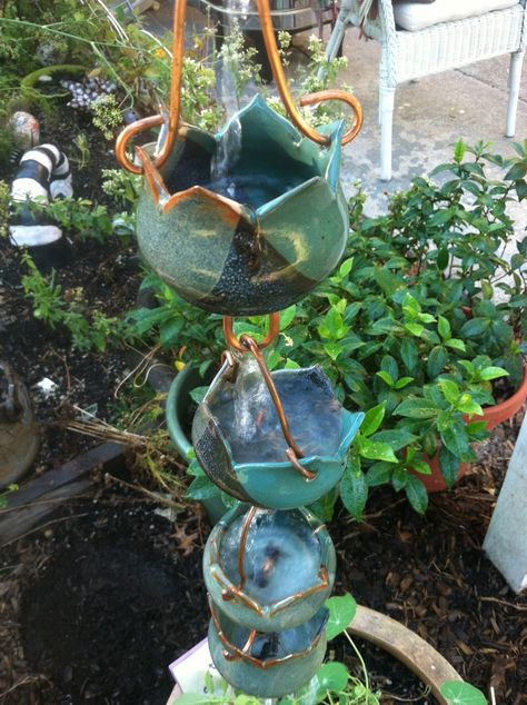 Rain chain garden