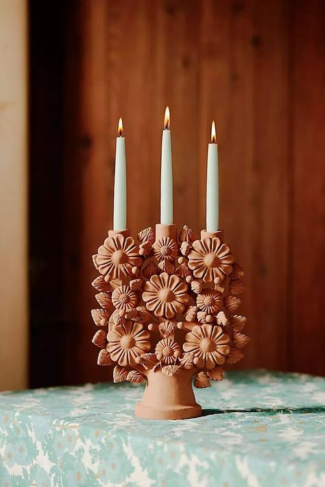 Candles + Candle Holders | Terrain Outdoor Living Furniture, Mexican Decor, Mexican Pottery, Vintage Candle Holders, Ceramic Candle, Wall Candles, Hand Poured Candle, Arte Popular, Lantern Candle Holders