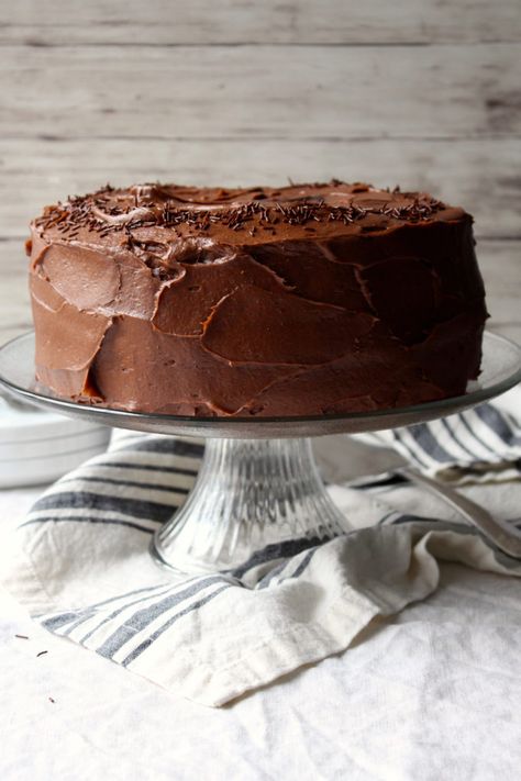 Chocolate Cake with Chocolate Malt Frosting (aka the Ultimate Chocolate Cake) Rustic Chocolate Cake, Rustic Cakes, Ultimate Chocolate Cake, Magnolia Bakery, Gourmet Cakes, Chocolate Malt, Smooth Cake, Chocolate Buttercream Frosting, Malted Milk