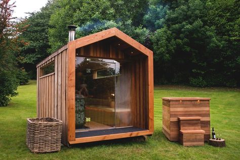 Vapor Sauna, Outdoor Saunas, Diy Sauna, Sauna Kits, Sauna Kit, Cedar Shingle Roof, Sauna Diy, Sauna House, Traditional Saunas