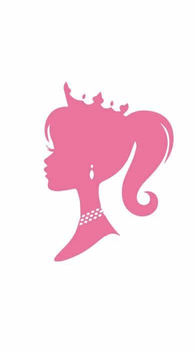 Barbie Rosa, Barbie Logo Wallpapers, Barbie Side Profile Logo, Barbie Silloute, Pink Y2k Stickers, Barbie Logo Printable, Barbie Prints, Barbie Svg, Barbie Icon