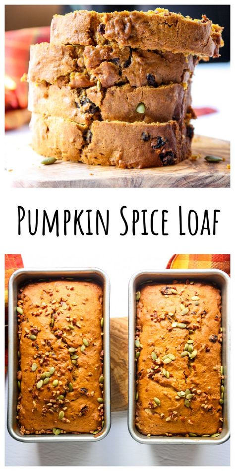 Spice Loaf Bread, Pumpkin Bread With Raisins And Pecans, Pumpkin Spice Loaf Recipe, Pumpkin Spice Loaf Cake, Quick Snacks On The Go, Pumpkin Loaf Recipe, Pumpkin Spice Loaf, Zucchini Breads, Spice Loaf