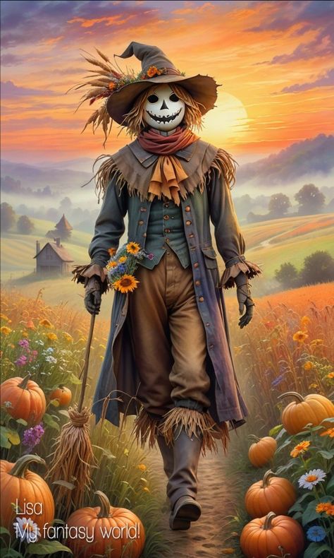 Ink Reference, Thanksgiving Scarecrow, Halloween Monsters, Halloween Scarecrow, Harvest Thanksgiving, Fantasy Portraits, Halloween Monster, Amazing Art Painting, Halloween Pictures