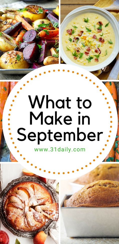 September Foods In Season, September Seasonal Recipes, September Meal Ideas, September Dinner Ideas, September Meals, September Food, September Recipes, Teaching Kitchen, September Inspiration