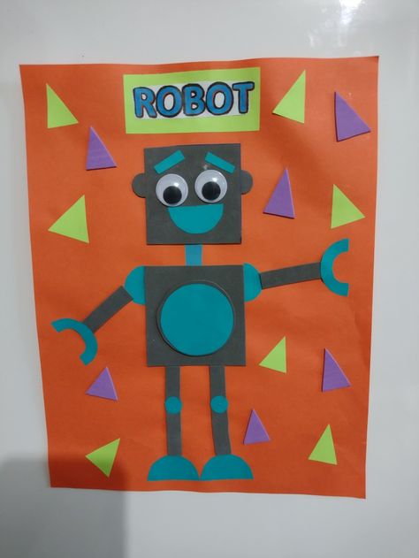 Robot Craft Preschool, Robot Template, Paper Robot, Speech Crafts, Robot Craft, Template Craft, Craft For Preschoolers, Robot Party, Earth Day Crafts