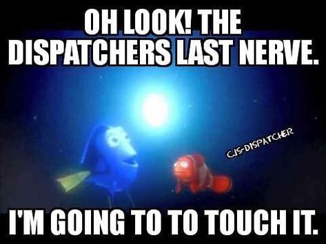 Oh look! The dispatchers last nerve! I’m going to touch it! Correctional Officer Humor, Dispatch Humor, Dispatcher Quotes, Emt Humor, Truck Dispatcher, Trucking Humor, Police Dispatcher, Police Humor, Dnd Funny