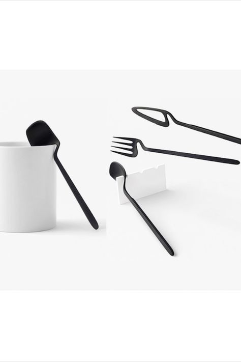 Cutlery Design Modern, Innovative Product Design Ideas, Minimalist Cutlery, Minimal Product Design, Kitchen Utensils Design, Brutalist Furniture, Fork Design, Johnson Tsang, Forks And Knives