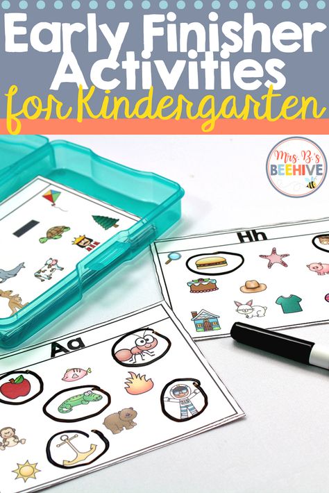 Early Finishers Kindergarten, Task Cards Kindergarten, Early Finisher Activities, Classroom Centers, Early Finishers Activities, Busy Boxes, Kindergarten Centers, Task Boxes, Kindergarten Resources