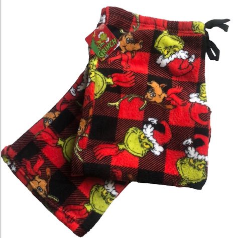 Brand New De Seuss Grinch Women’s Sleep Pants Lounge Wear Pj’s Size : 1x Measurements Approximately: Waist 23 With Adjustable Drawstring Inseam: 31 Super Soft 100% Polyester Smoke/Pet Free Home N1 Fluffy Pj Pants, Christmas Pj Pants, Grinch Pajamas, Cute Christmas Pajamas, Winter Pjs, Adult Onesie Pajamas, Dr Seuss Grinch, Black And White One Piece, Christmas Pajama Pants