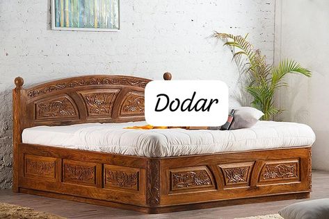 Natural Wooden Bed, Latest Wooden Bed Designs, Reka Bentuk Bilik Tidur, Bed Designs With Storage, Simple Bed Designs, Double Bed Designs, Hiasan Bilik Tidur, Wood Bed Design, Wooden Carving