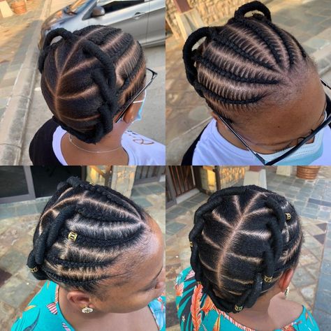 Benny And Betty Hairstyle For Kids, Magodi Mabhanzi Hairstyles, Mabhanzi Hairstyles With Brazilian Wool, Benny And Betty Hairstyle With Afro, Latest Brazilian Wool Hair Styles, African Threading Hairstyles, Threading Hairstyles, Wool Hairstyles, Brazilian Wool Hairstyles