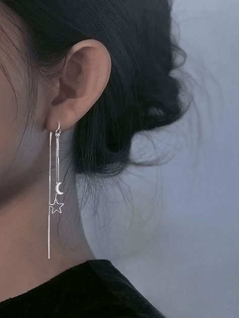 2023 Buy Star Moon Decor Tassel Earring under US$4 in Earrings Online Store. Free Shipping with US$69+. Check reviews and buy it today. Style: Casual/Street/Elegant/Sweet/Fairycore Color: Silver Pattern Type: Geometric Material: Copper Type: Earring Occasion: Wedding/Party/Club/Dating/Holiday #fairy #grunge #grungefashion #backtoschool #backtoschooloutfits #firstdayofschooloutfit #streetstyle #outfits #ootd #trendyoutfits #fashionista #casualoutfits #star Trendy Scarves, Tassel Earring, Moon Decor, Earring Silver, 2023 Trends, Bodycon Floral Dress, Sparkle Jewelry, Star Moon, Moon Earrings