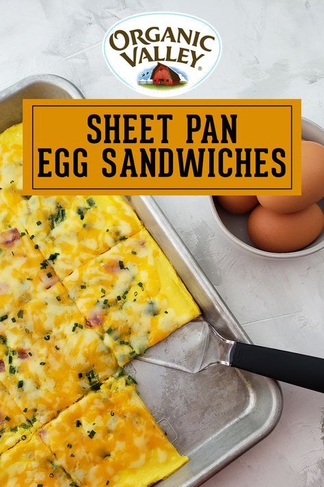 Egg Bake Sandwiches, Sheet Pan Breakfast Egg Sandwich, Egg Crockpot Recipes, Sheet Pan Egg Whites For Breakfast Sandwiches, Sheet Pan Egg Recipes, Egg Sheet Pan Breakfast, Sheet Pan Eggs Breakfast, Sheet Pan Egg Bake, Easy Egg Sandwich Breakfast