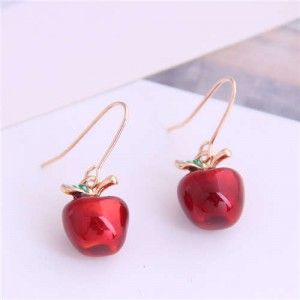 Korean Fashion Red Apple Unique Design Women Alloy Earrings Fruit Accessories, Apple Earrings, Fruit Earrings, Apple Design, Apple Fruit, Alloy Earrings, Jewelry Care Instructions, Special Occasion Outfits, Red Earrings