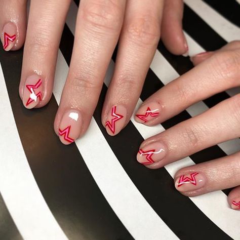 Star Outline, Heathers, Hand Painted, Instagram Photos, Photo And Video, Instagram Photo, Nails, Stars, Red