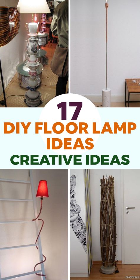 Illuminate your space with creativity using these unique DIY floor lamp ideas. Add a touch of elegance to your home with stylish designs that reflect your personality and enhance your decor. Discover innovative ways to brighten any room in an exceptional way. Step into the world of DIY lighting and elevate your living space with sophistication! Explore now for inspiration on crafting personalized floor lamps that will truly shine in your home. Floor Lamp Redo, Floor Lamp Makeover, Glam Floor Lamps, Floor Lamp Ideas, Pipe Floor Lamp, Lamp Redo, Flower Floor Lamp, Diy Floor Lamp, Mirror Frame Diy