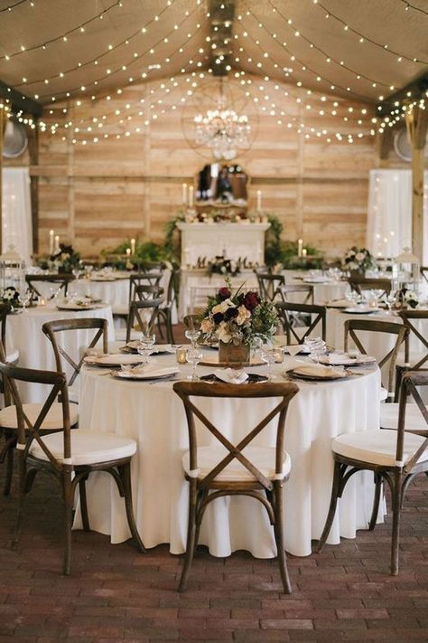 Barn Wedding Lighting, Rustic Barn Wedding Reception, Fun Wedding Decor, Rustic Wedding Decorations, Barn Wedding Reception, Rustic Elegant Wedding, Rustic Modern Wedding, Wedding Reception Ideas, Rustic Wedding Reception