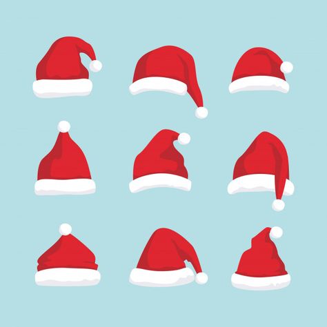 Christmas Hat Illustration, Santa Hat Illustration, Cute Santa Illustration, Santa Hat Aesthetic, Christmas Illustration Drawing, Christmas Hat Drawing, Santa Hat Drawing, Hype Tshirt, Cute Art Anime