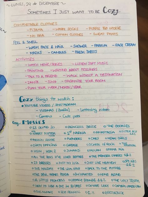 A list of things that make me feel cozy, comfortable, relax...  #cozy #bulletjournal Cozy Words, Cozy Hobbies, Smell Hair, Comfort Items, What To Do When Bored, List Of Things, Cozy Feeling, Journaling Ideas, Self Care Activities