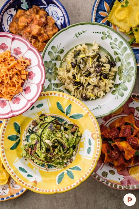 Meditarian Food, Pasta Lifestyle Photography, Pasta Plate Ceramic, Pasta Italy, Pasta Astethic, Italy Pasta, Pasta Table, Pasta Plate, Pasta Bowl