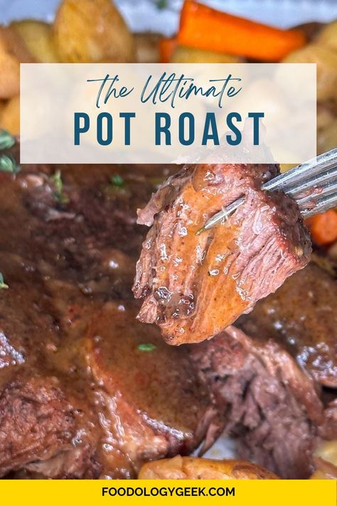 Ultimate Pot Roast, Chuck Roast Recipe Oven, Roast Beef Recipes Oven, Best Pot Roast Recipe, The Best Pot Roast, Beef Shoulder Roast, Oven Roast Beef, English Roast, Beef Roast Crock Pot