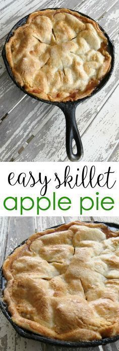 Skillet Apple Pie Recipe, Desserts Nutella, Skillet Apple Pie, Skillet Desserts, Cast Iron Skillet Cooking, Smores Dessert, Sliced Apples, Iron Skillet Recipes, Skillet Dishes