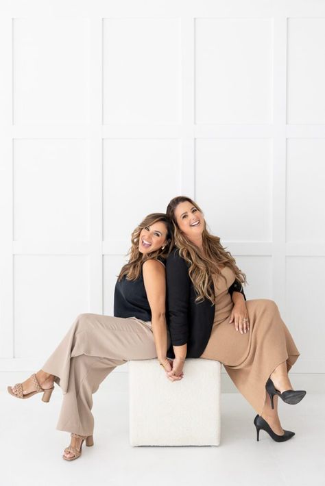 2 Person Headshots, Mother Daughter Business Photoshoot, Best Friend Business Photoshoot, Female Founders Photoshoot, Business Bestie Photoshoot, Business Partner Headshots, Branding Photoshoot Two Women, Female Business Partners Photoshoot, Group Business Photoshoot Ideas