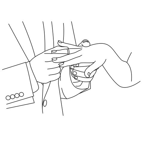 Download the Illustration of line drawing a closeup of hands exchanging wedding rings. Wedding couple hands. Groom put a wedding ring on bride hand. Man placing an engagement ring on his girlfriend's ring finger 8350322 royalty-free Vector from Vecteezy for your project and explore over a million other vectors, icons and clipart graphics! Wedding Couple Hands, Rings Wedding Couple, Wedding Ring Drawing, Hand With Ring, Wedding Ring Icon, Holding Hands Drawing, How To Draw Fingers, Girlfriend Ring, Embroidery Hoop Art Diy