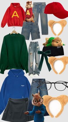 Alvin And The Chipmunks Halloween, Easy Adult Halloween Costumes, Partner Halloween Costumes, Stylish Halloween Costumes, Halloween Costumes Brunette, Clueless Halloween Costume, Unique Couple Halloween Costumes, Horror Halloween Costumes, Cute Group Halloween Costumes