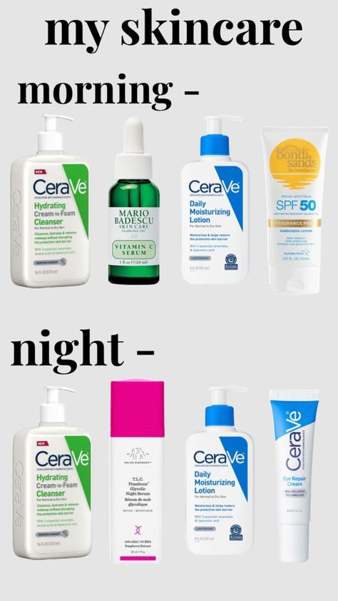 Cerave Skincare Routine Men, Creavea Skin Care, Cerave Skincare Routine Dry Skin, Cerave Skincare Routine, Cera Ve, Haut Routine, Men Skin Care Routine, Skin Care Basics, Face Skin Care Routine