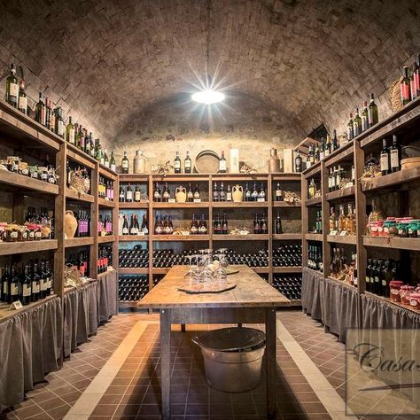 Wine Cellar Pantry, Cellar Pantry, Farmhouse Elegant, Harvest Storage, Tuscan Farmhouse, Italy Villa, Farmhouse Pantry, Home Wine Cellars, Root Cellar