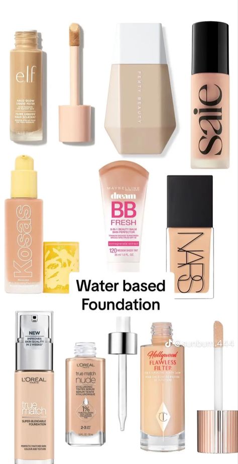 Water Based Makeup, Water Based Foundation, Safe Makeup, Makeup Charts, Makeup Life Hacks, Lip Color Makeup, Makeup For Black Skin, Makeup Accesories, Brown Skin Makeup