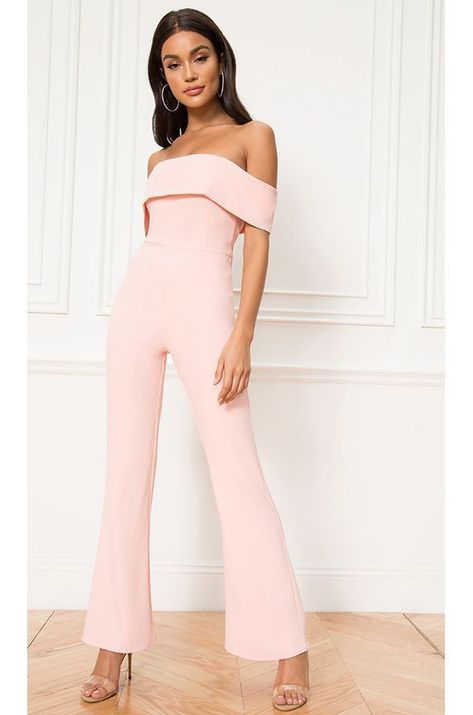 Pink Formal Jumpsuit, Pink Jumpsuit Outfit Classy, Prom Jumpsuit Classy, Jumpsuit Photoshoot, Graduation Jumpsuit, Birthday Dresses Ideas, Light Pink Jumpsuit, Pageant Wardrobe, Pink Jumpsuits Outfit