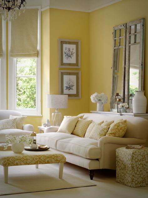 Yellow living rooms ideas: 11 ideas, from buttercup to ochre | Homes & Gardens | Living Room With Yellow Walls, Pink And Yellow Living Room, Room With Yellow Walls, Yellow Living Rooms, Yellow Living Room Ideas, Yellow Rooms, Yellow Walls Living Room, Living Rooms Ideas, Yellow Decor Living Room