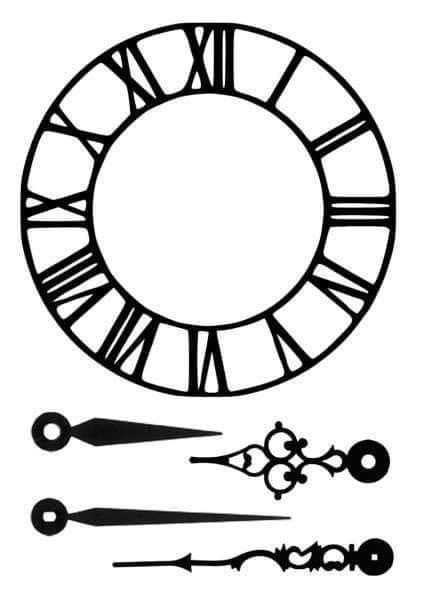 Clock Face Printable, Clock Template, Clock Tattoo Design, Clock Faces, Clock Tattoo, Fabric Stamping, Clock Parts, Alice In Wonderland Tea Party, Clock Art