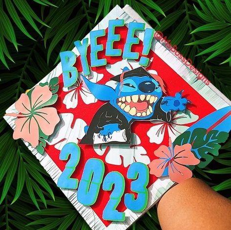 Graduation Cap Designs Art Major, Duo Graduation Cap, Senior Grad Caps, Noah Kahan Grad Cap, Cap For Graduation Ideas, Im Going To Disney, Disney Grad Caps, Graduation Hat Designs, Disney Graduation Cap