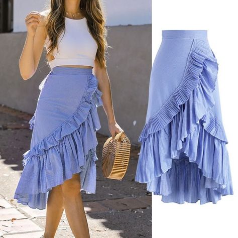 High low skirt outfit