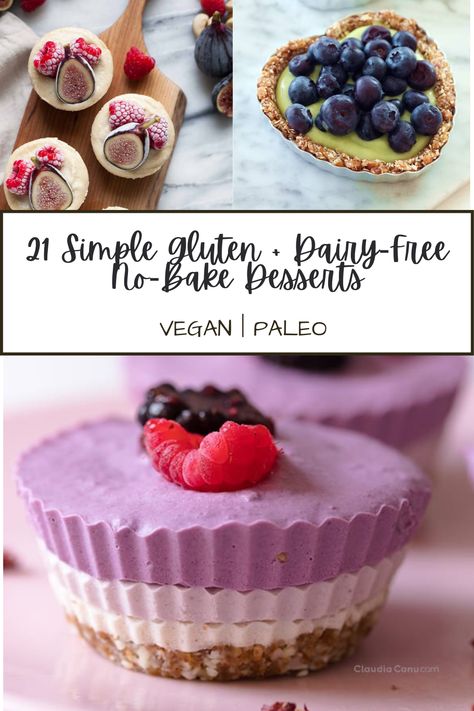 Dessert Recipes Gluten Free Dairy Free, Easter Desserts Dairy Free, Gluten Free Dairy Free Easter Desserts, Gluten Free Dairy Free Summer Desserts, No Bake Dairy Free Dessert, Diary Free Desserts, Gluten Free Dairy Free Dessert Easy, Gluten Free Desserts No Bake, Easy Shareable Desserts