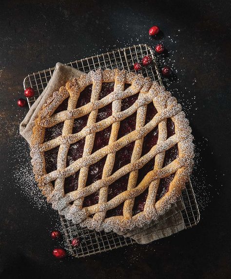 Chefs' holiday recipes: Helen S. Fletcher’s Cranberry Linzer Tart Cranberry Desserts, Linzer Tart, Fall Menu, Make People Happy, Happy Sunday Everyone, Cake Pie, People Happy, Vegan Cake, The Staff