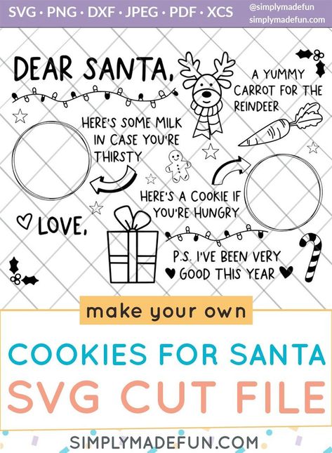 Cookies for Santa Laser Cut Tray Santa Cookie Tray Svg Free, Santa Tray Svg Free, Free Laser Engraving Files, Cookies For Santa Tray, Free Laser Cut Files, Santa Tray Svg, Treats For Santa, Santa Tray, Santa Snacks