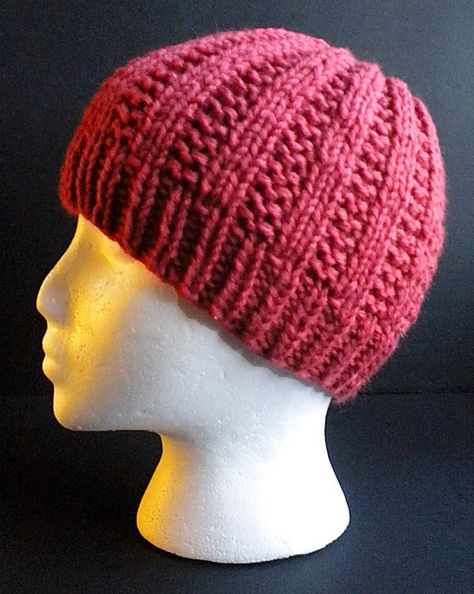 Basic Garter Rib Hat Free Knitting Pattern #freeknittingpattern #beaniehat #easyknittingpatterns Beanie Knitting Patterns Free, Knit Beanie Pattern, Knitting For Charity, Hat Patterns Free, Knitting Patterns Free Hats, Fair Isles, Crochet Knit Hat, Hat Knitting, Beanie Pattern